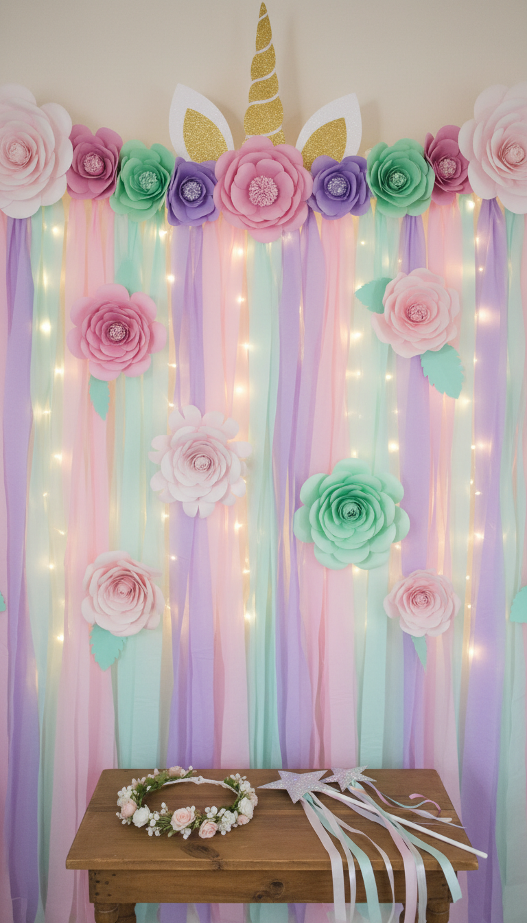 Enchanting DIY Unicorn Photo Booth Backdrop