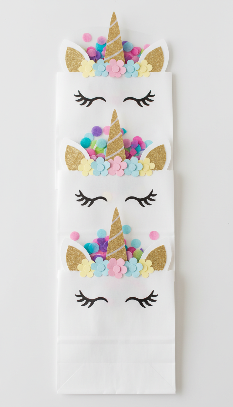 DIY Unicorn Favor Bags with a Personal Touch