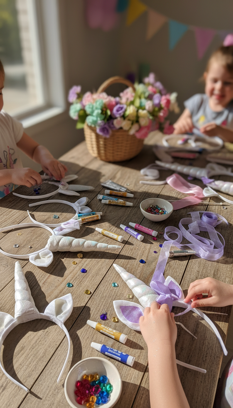 DIY Unicorn Horn Headband Station