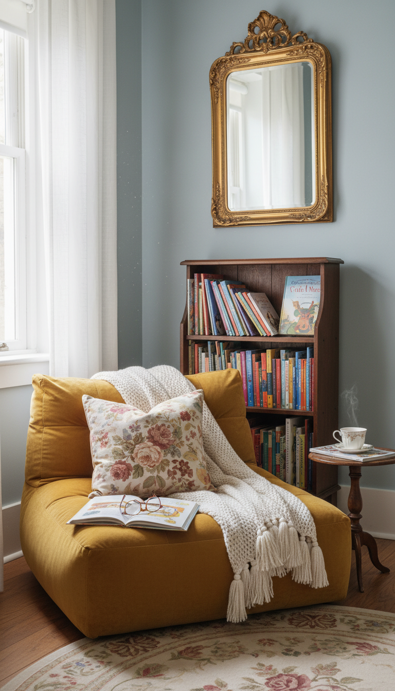 Belle's Library Reading Nook: A Quiet Corner for Book Lovers!