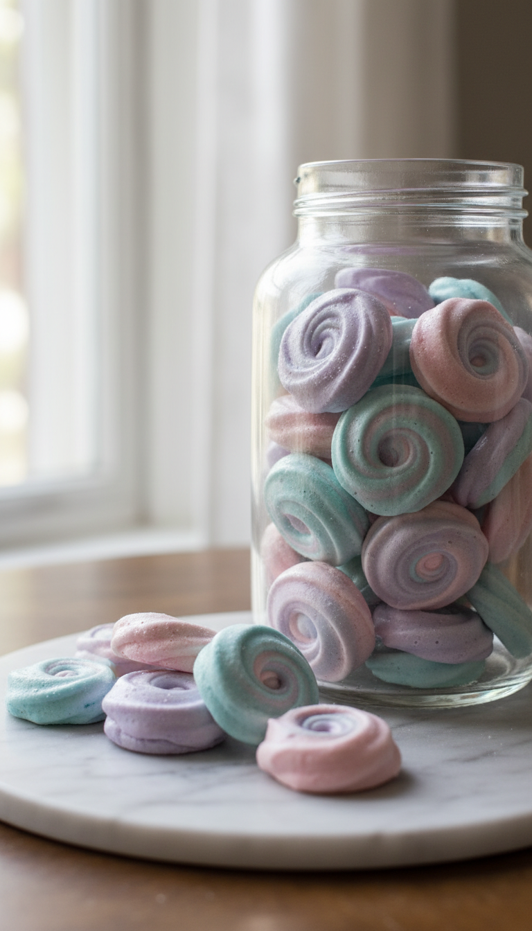 Bake Magical Swirl Unicorn Poop Meringues