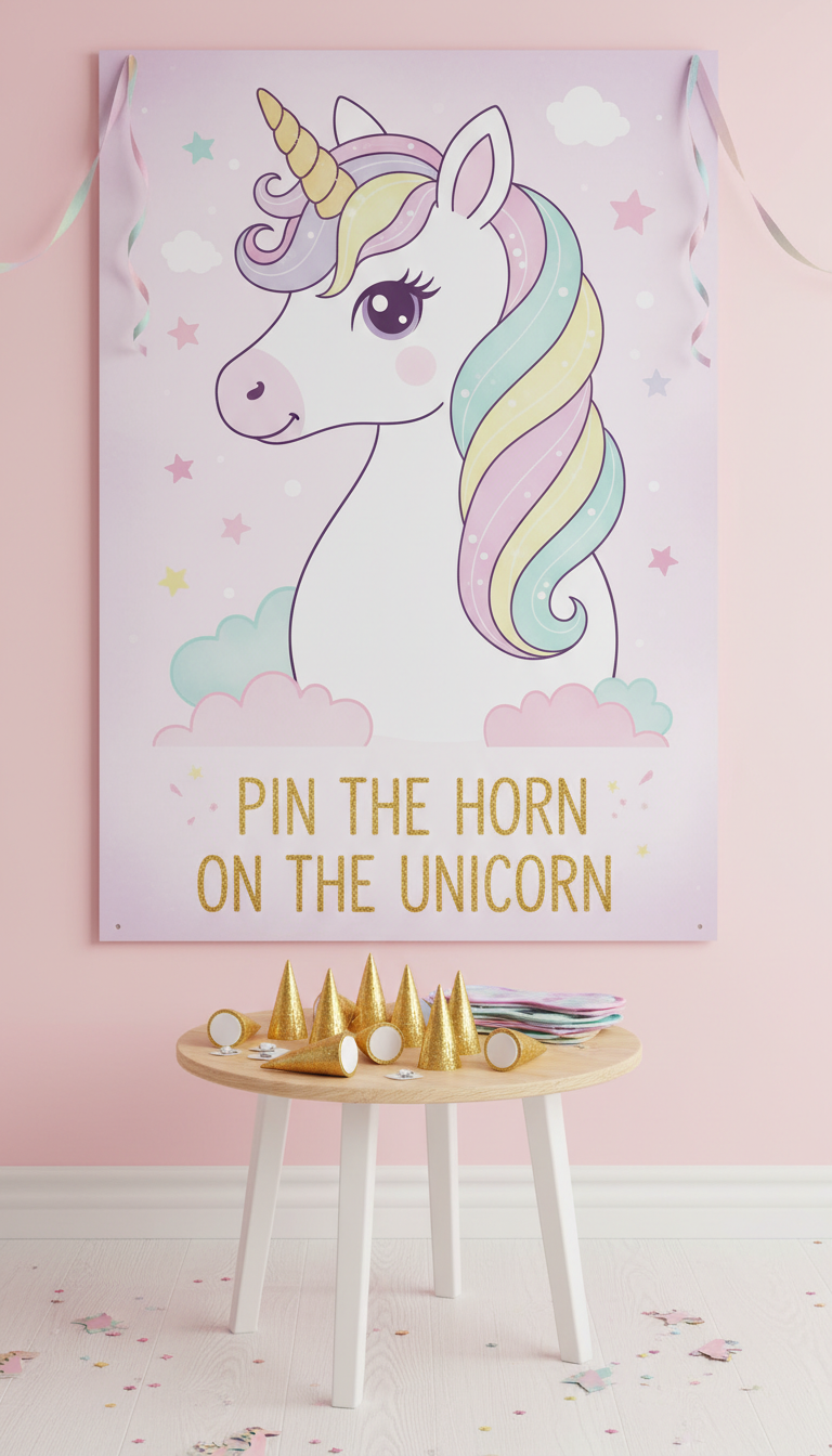 Craft a Fun 'Pin the Horn on the Unicorn' Game