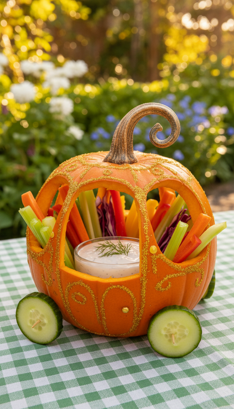 Cinderella's Pumpkin Carriage Veggies: Garden Delight