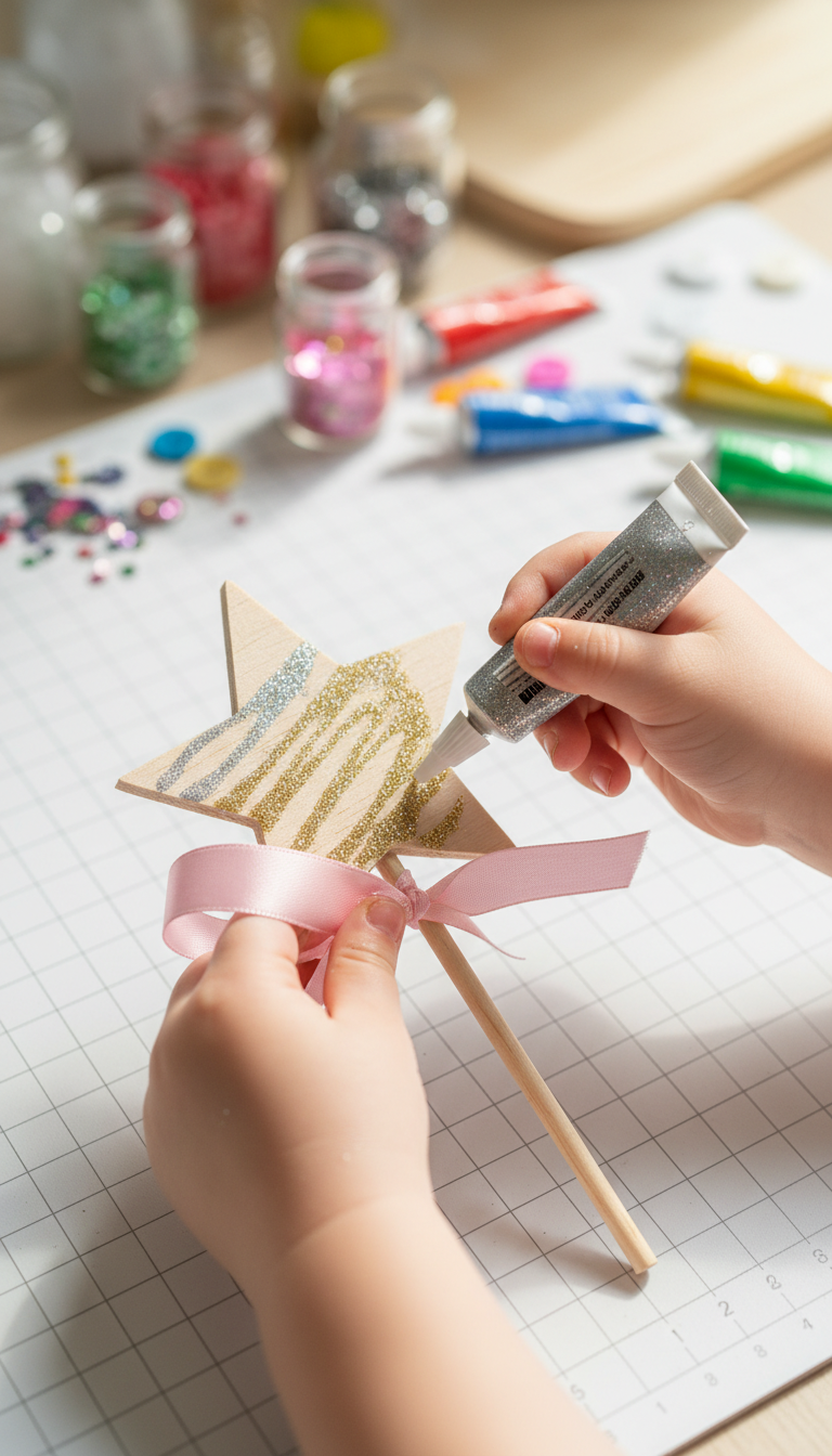 Glittery Wand Decorating Station