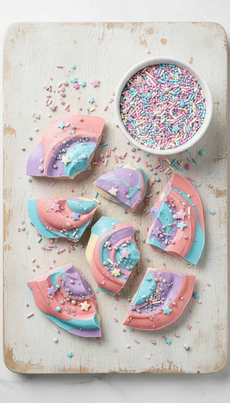 Iridescent Unicorn Swirl Bark