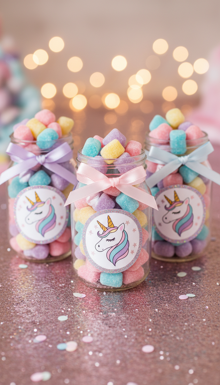 Enchanting Unicorn Gummy Candy Jars