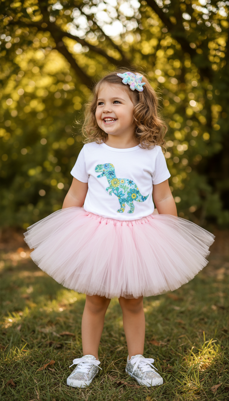 Dino Diva Dress-Up: The Birthday Girl's Roaring Style