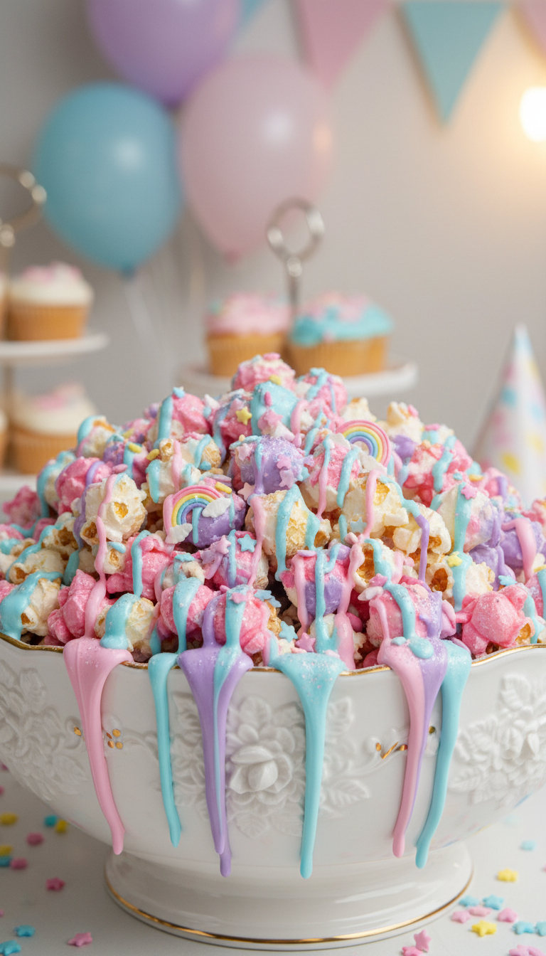 Rainbow Drizzle Unicorn Popcorn