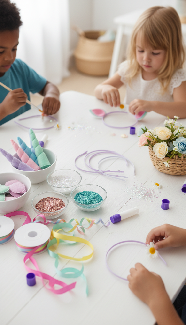 DIY Unicorn Horn Headbands Station