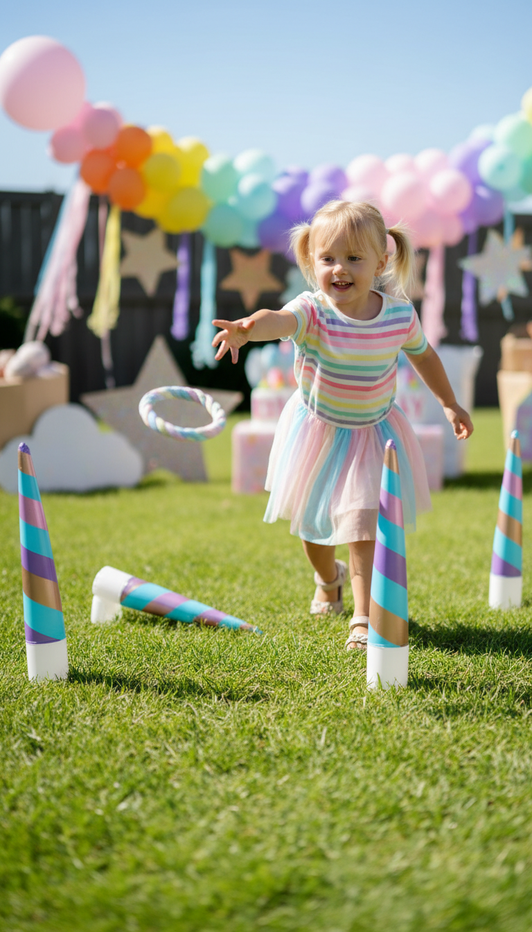 Unicorn Horn Ring Toss Game