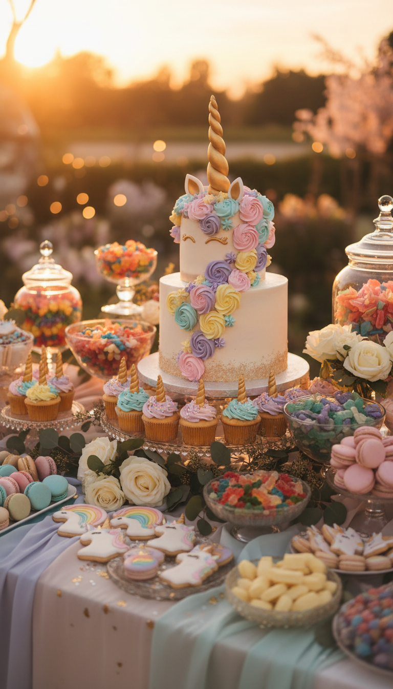 Enchanting Rainbow Dessert Bar