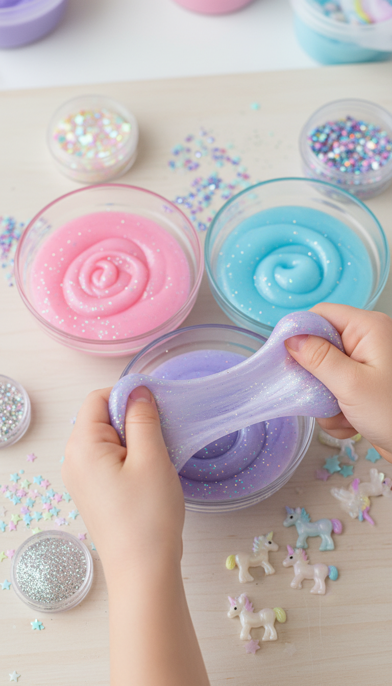 Sparkly Unicorn Slime Station