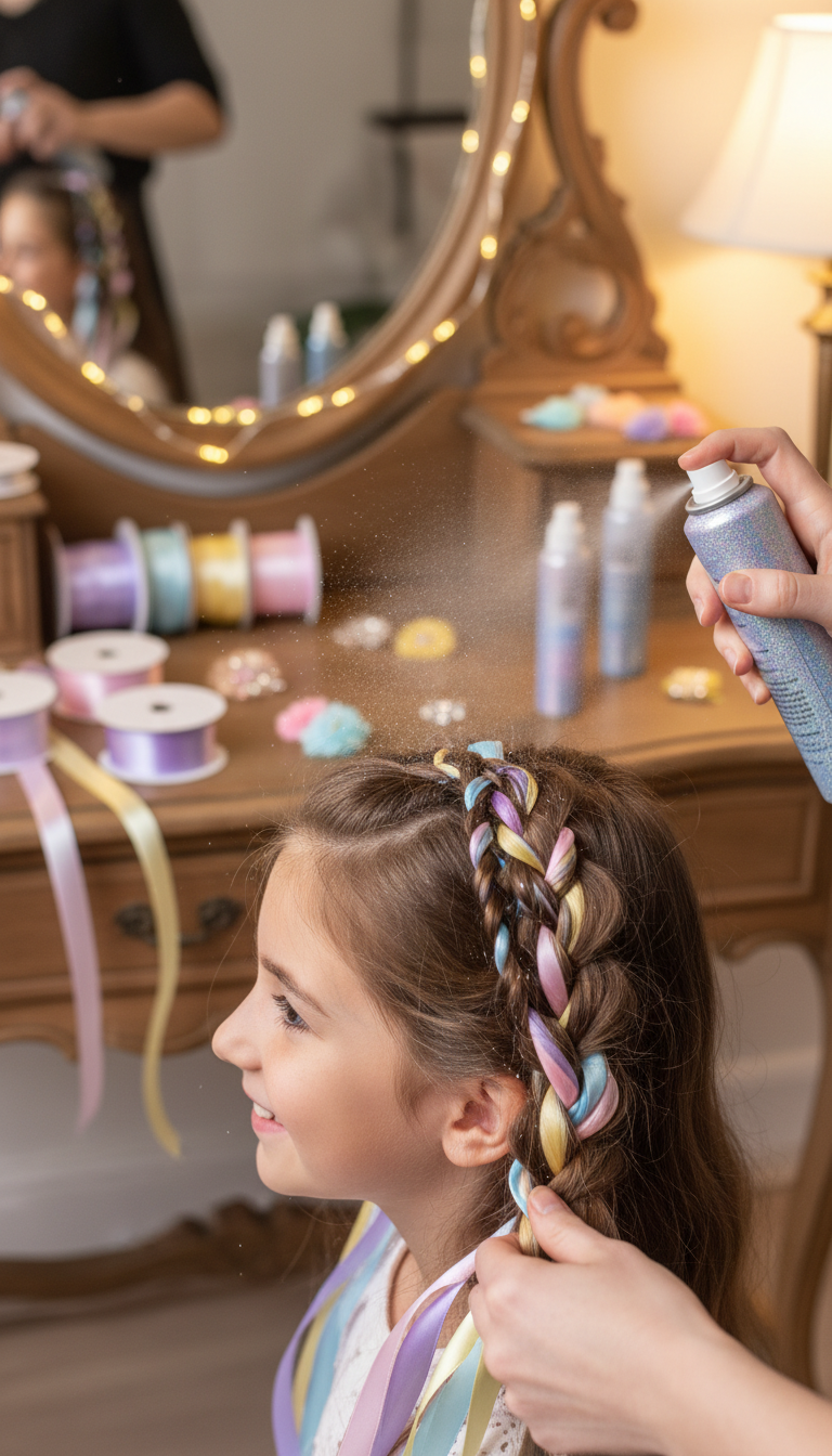 Unicorn Mane Hair Braiding Station