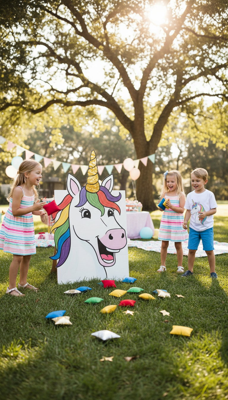 Feed the Unicorn Bean Bag Toss