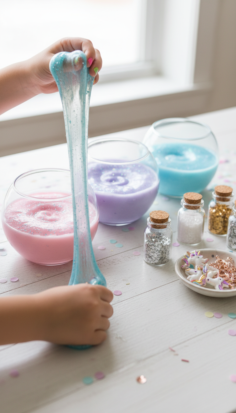 Glittery Unicorn Poop Slime Bar