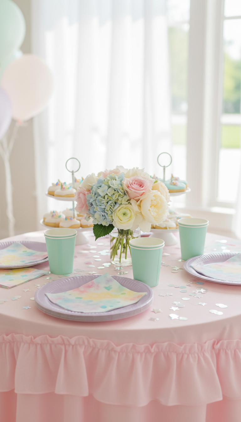Dreamy Pastel Color Scheme Table Decor