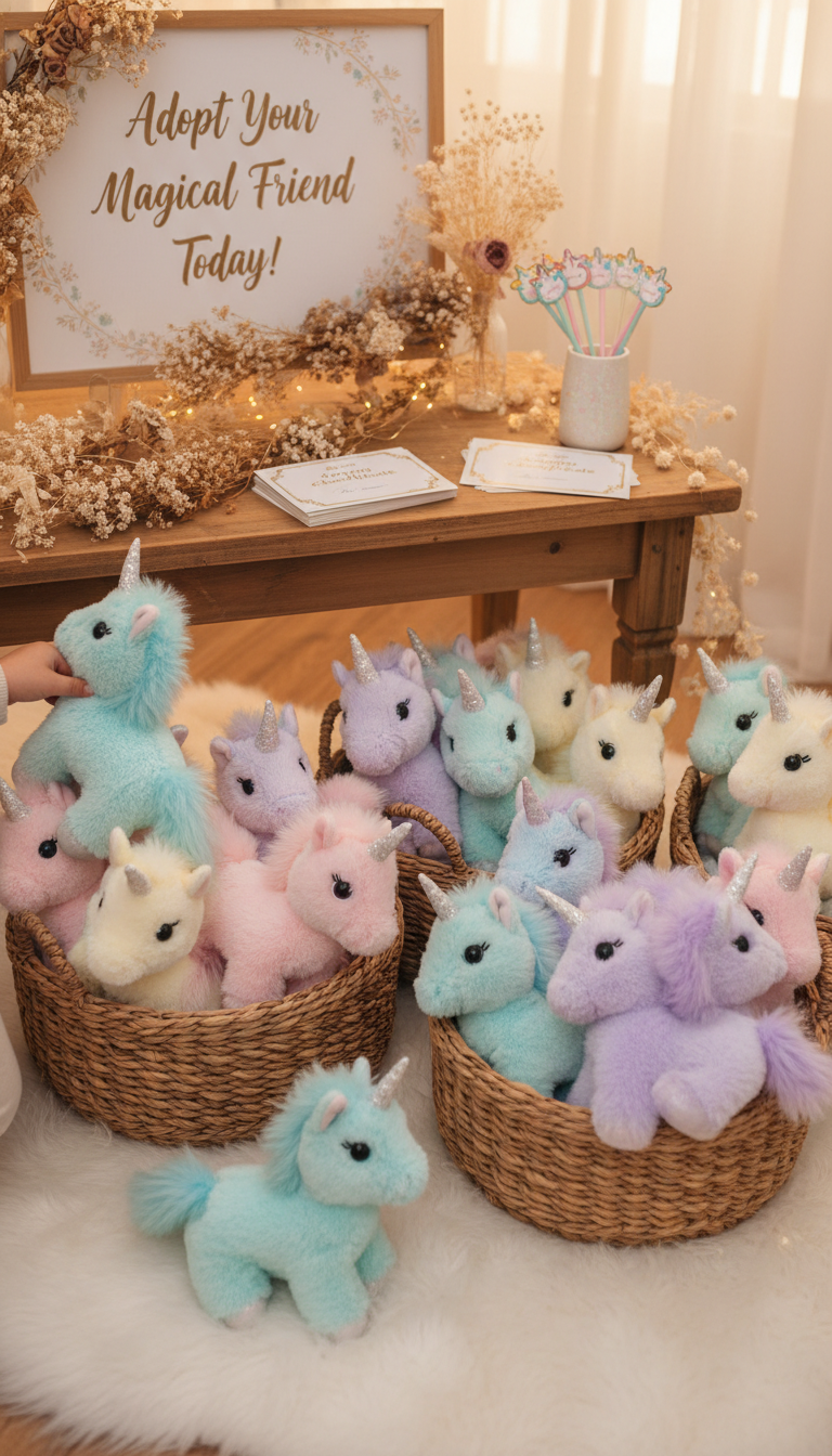 'Adopt a Unicorn' Plushie Station