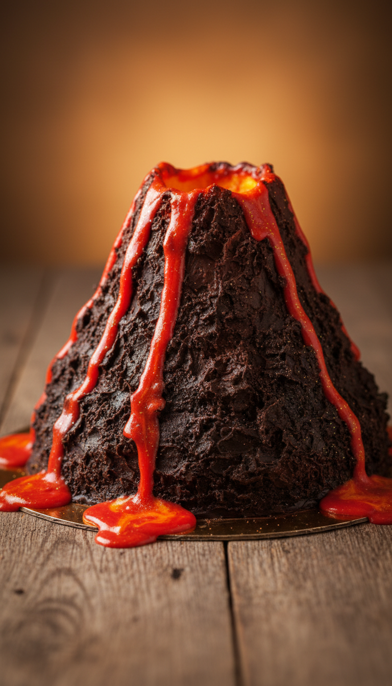 Volcano Eruption Cake