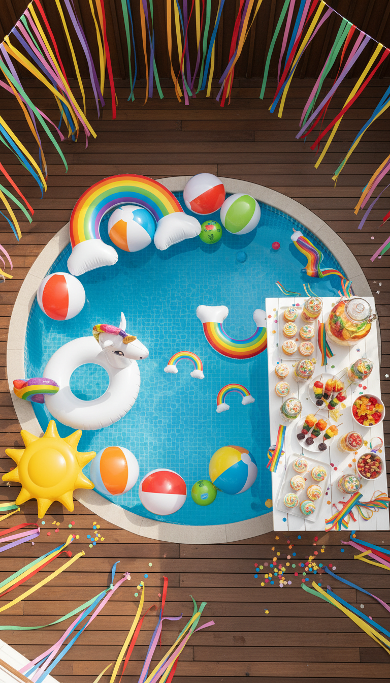 Rainbow Pool Party