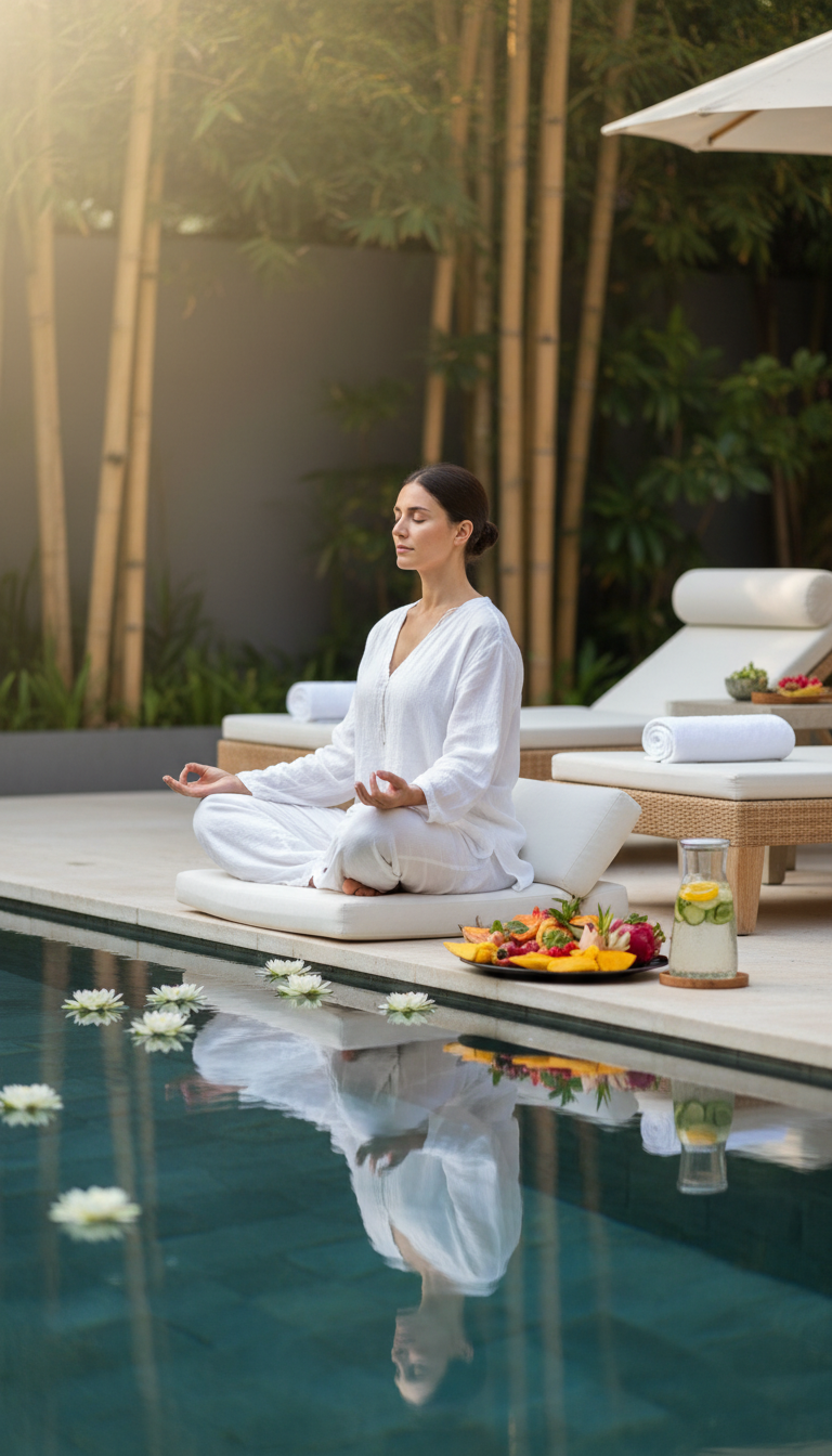 Wellness Retreat Pool Day