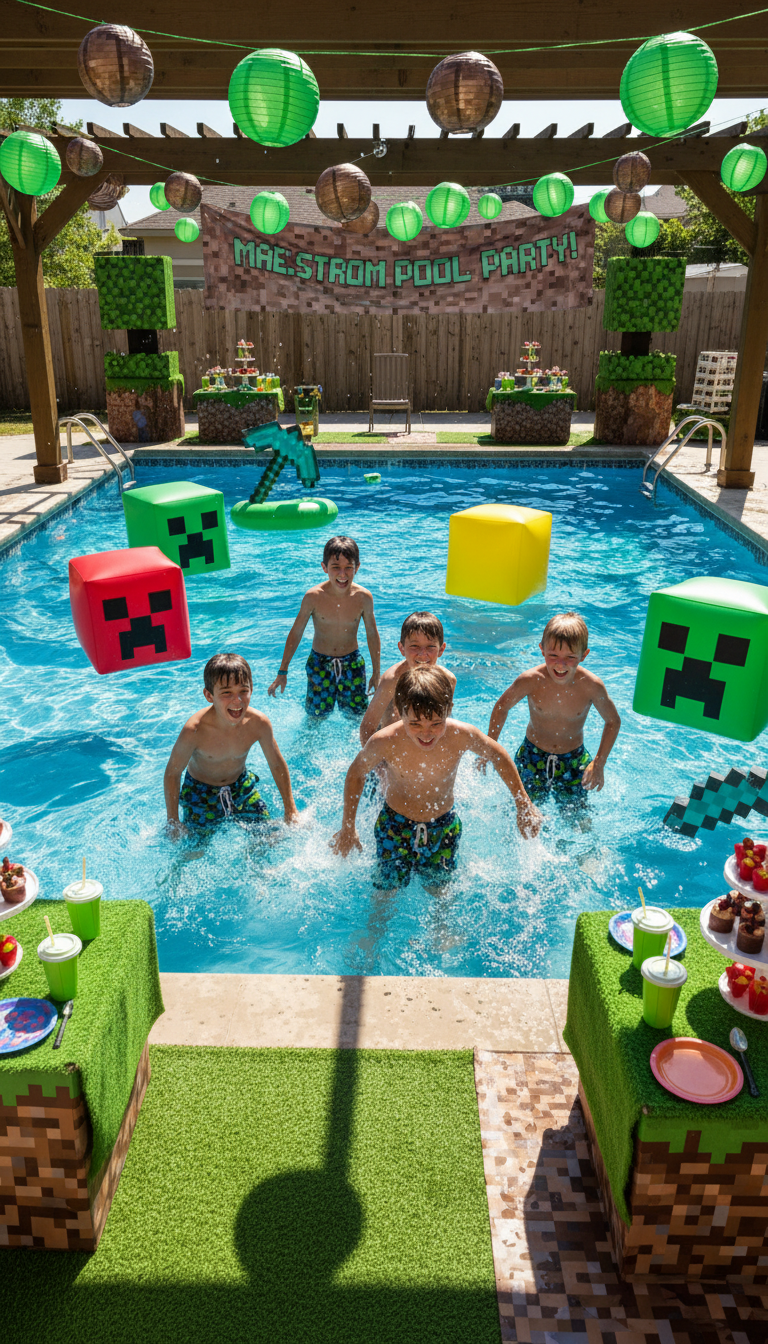 Minecraft Maelstrom: Pixelated Pool Party