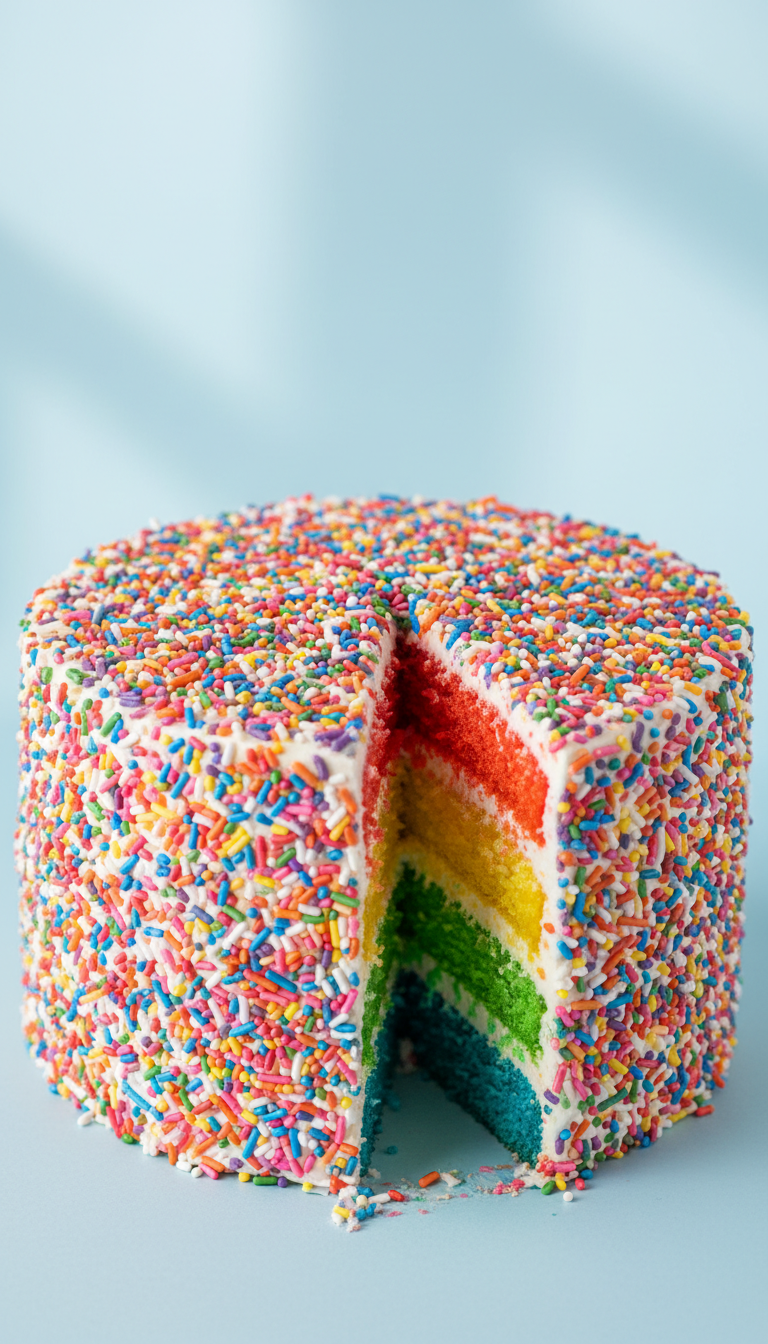 Rainbow Sprinkler Cake