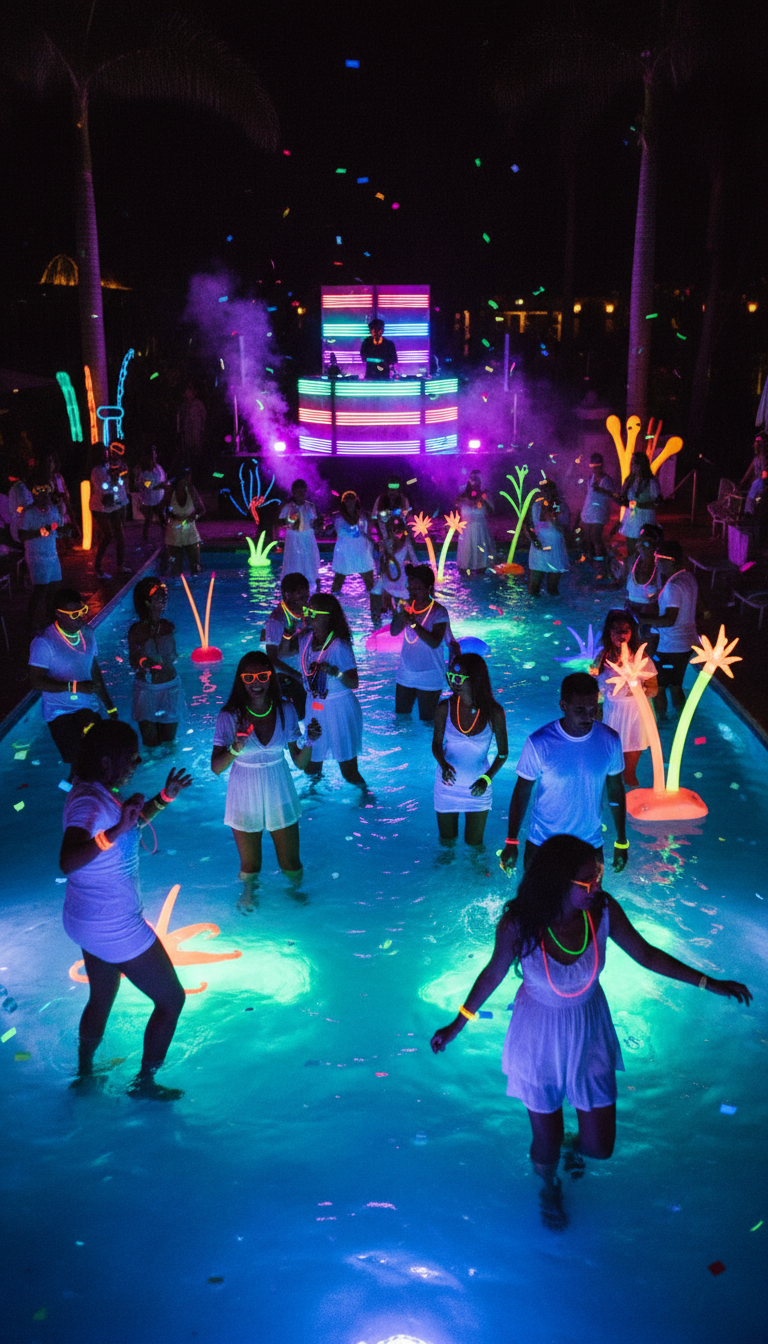 Neon Glow Pool Party
