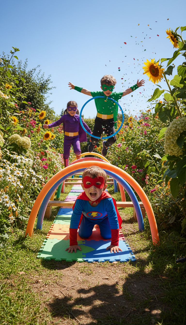 Superheroes in Training Obstacle Course