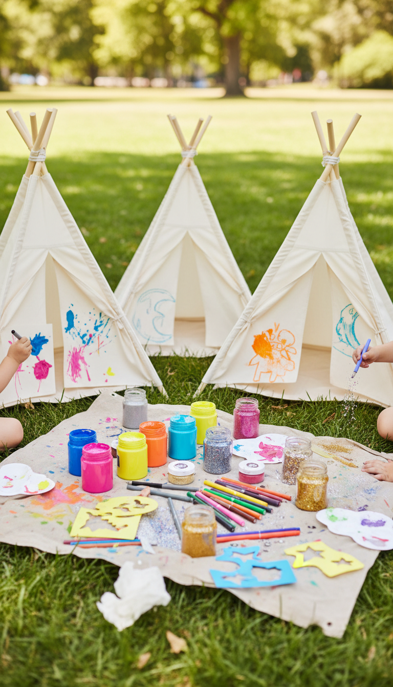 DIY Tent Decorating Station