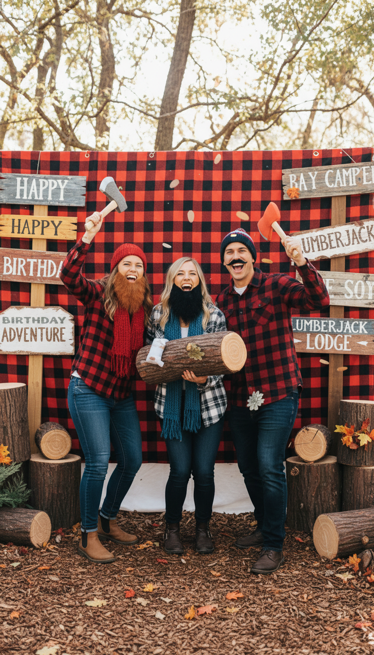 Lumberjack Photo Booth Fun
