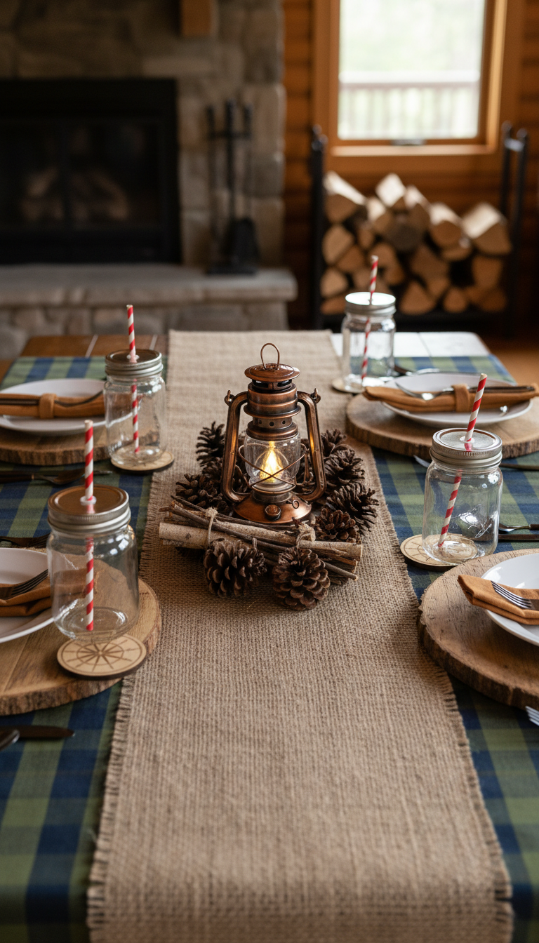 Rustic Table Settings & Centerpieces