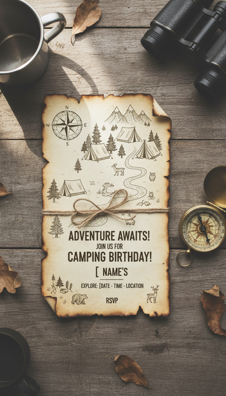 Adventure Map Invitations