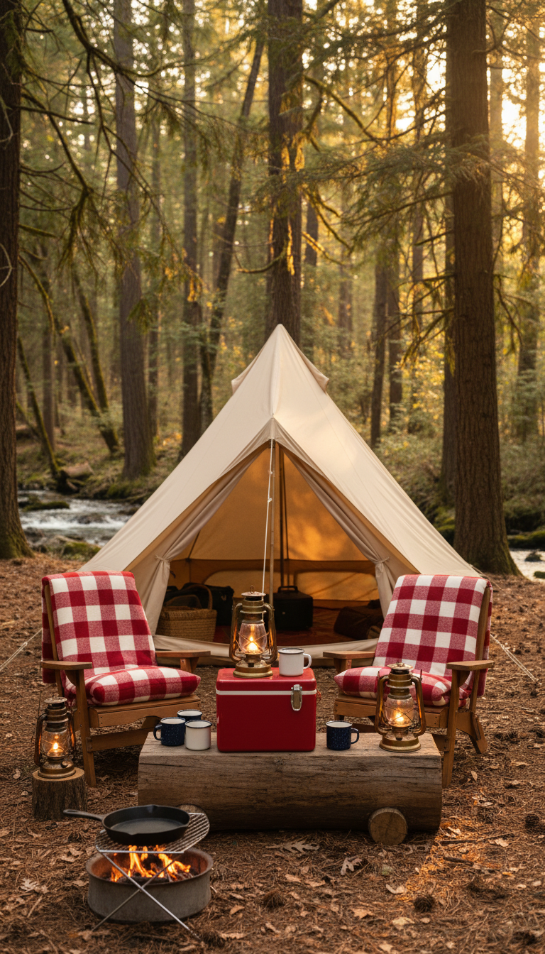 Vintage Camp Charm: Rustic Retro Rendezvous