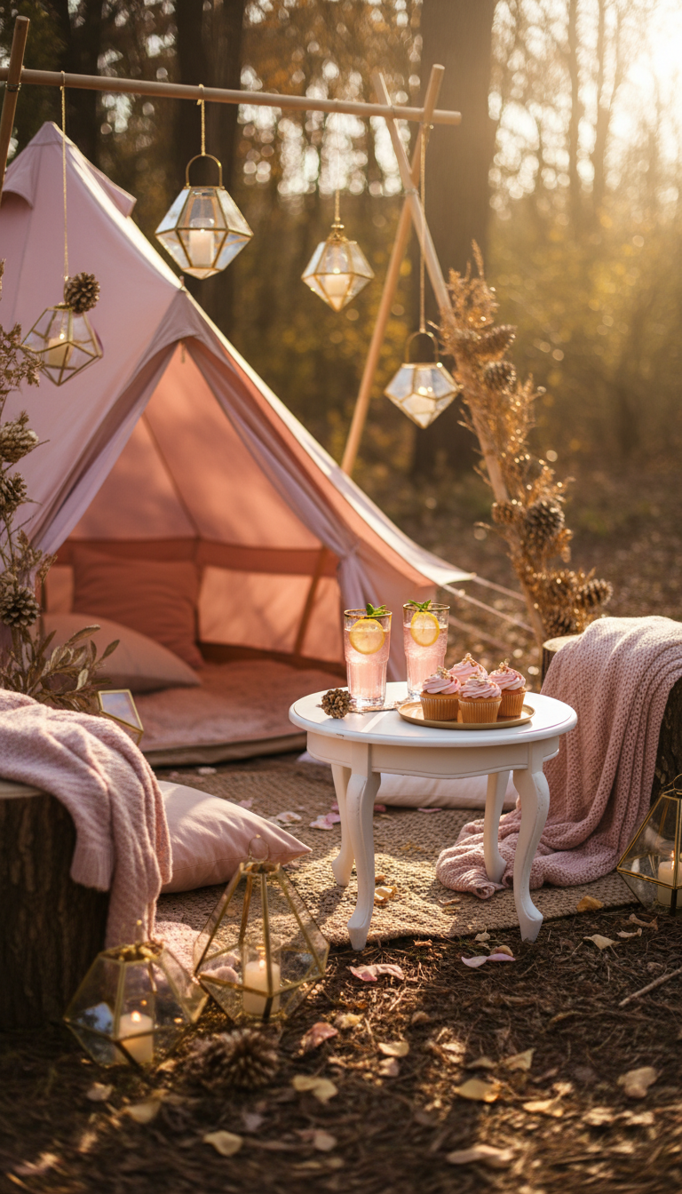 Pink & Gold Wilderness Wonder: Chic Color Camp