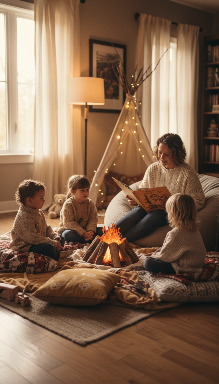 Cozy Campfire Story Corner