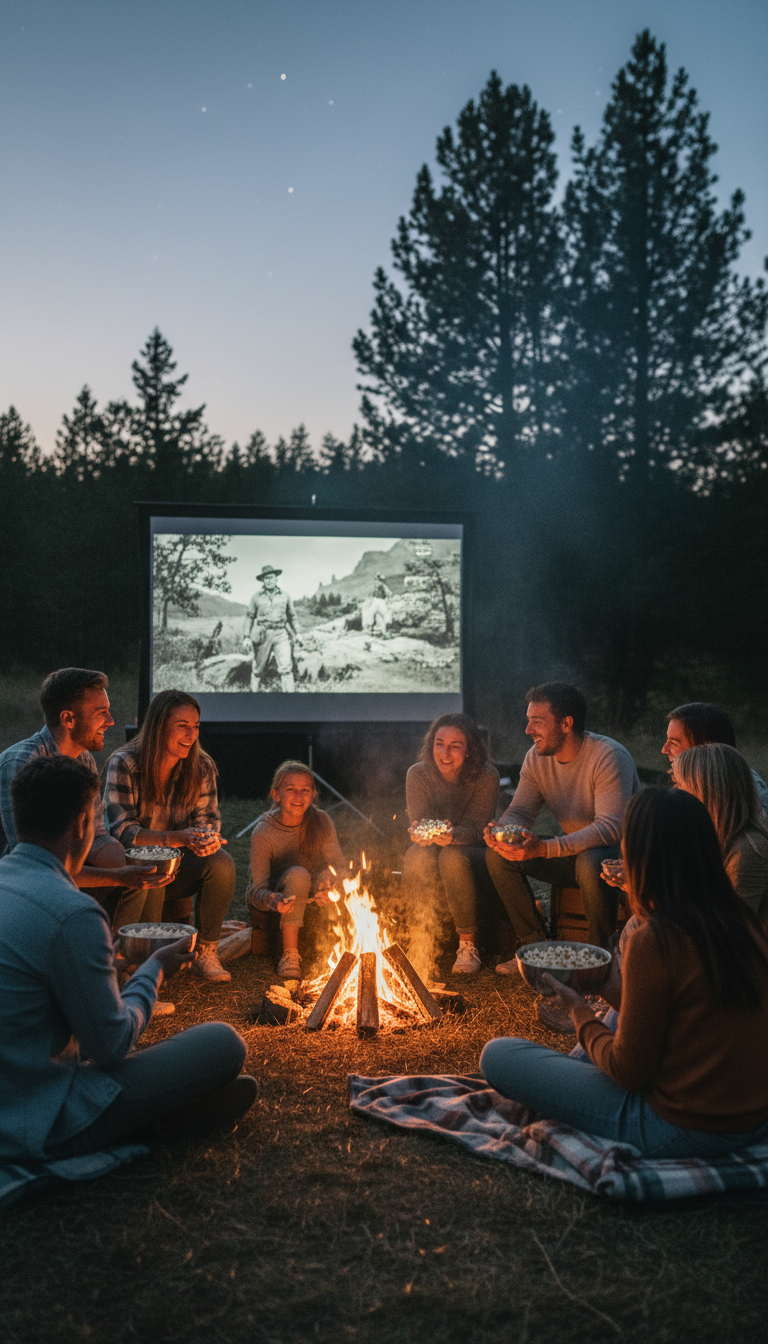 Campfire Popcorn & Movie Night