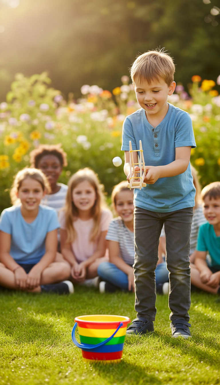 Marshmallow Catapult Target Practice