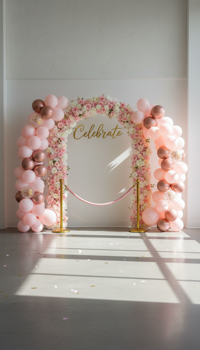 Majestic Pink Balloon Columns