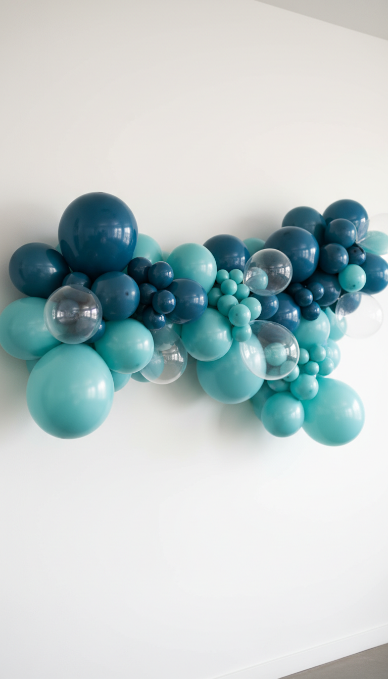 Aqua Abstract Art Installation