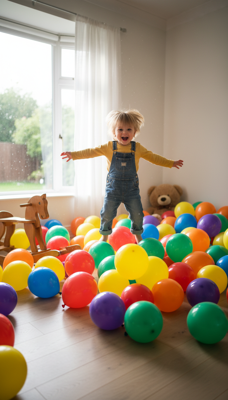 Whimsical Balloon Floor Scatter