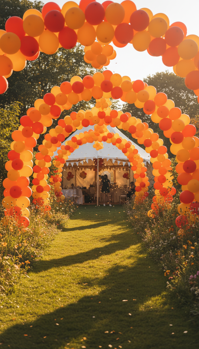 Vibrant Balloon Pathways