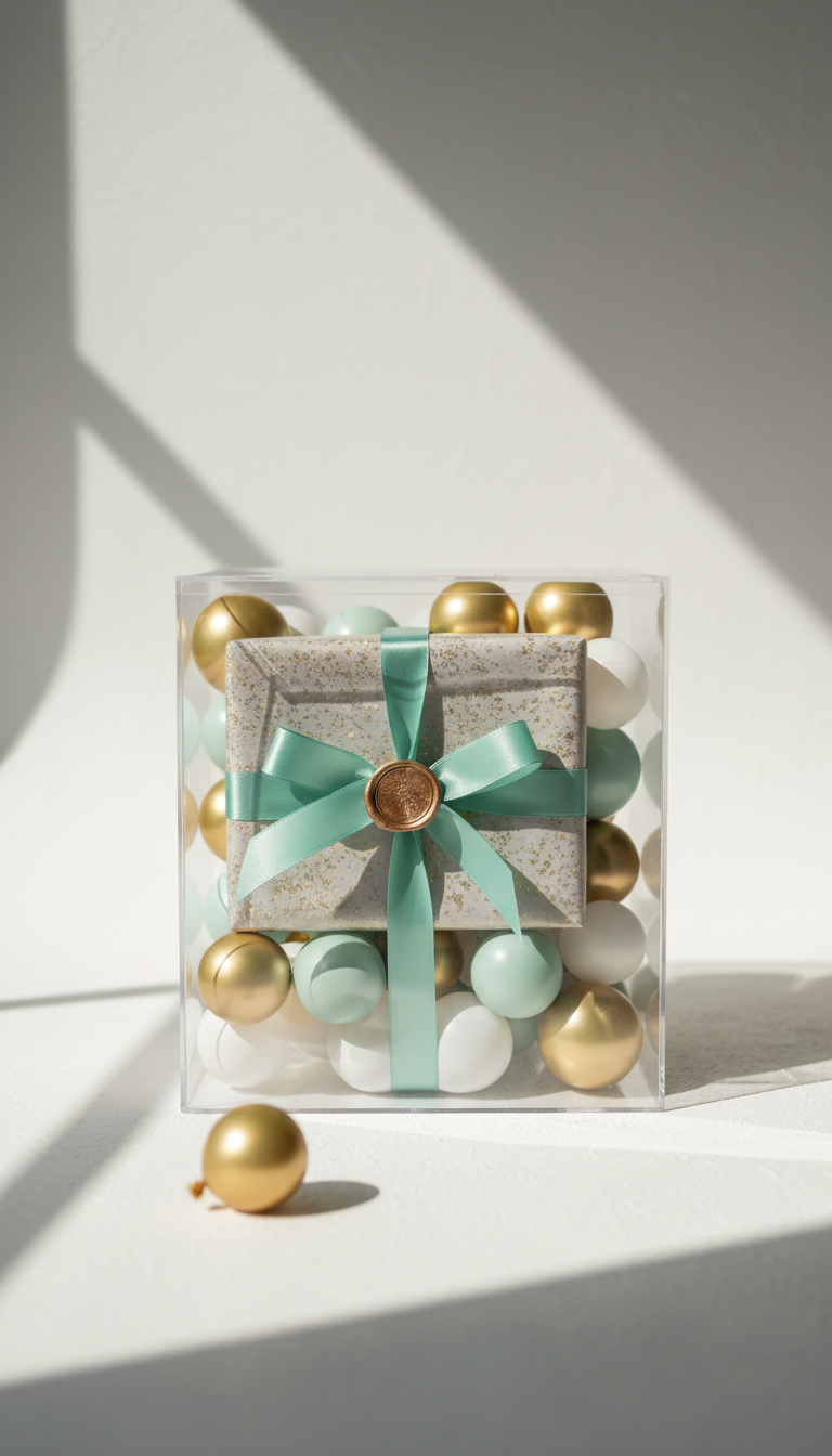 Balloon-Filled Transparent Gift Boxes