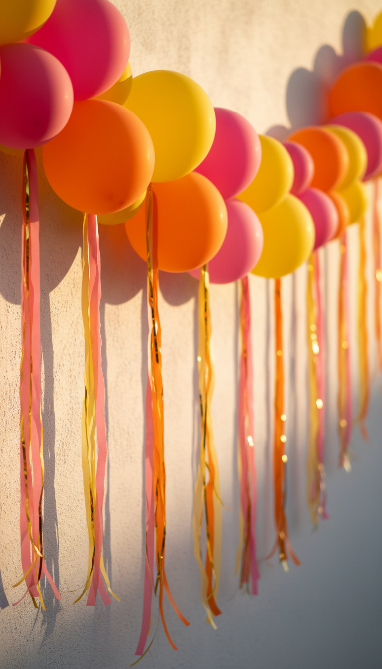 Festive Balloon Streamers & Garlands